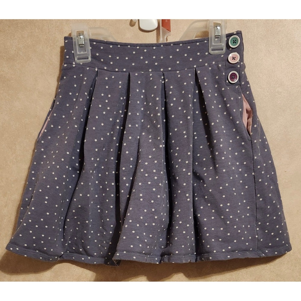 Finding Foxtale Girls Blue Polka Dot Pleated Skort with Pockets Size 8
